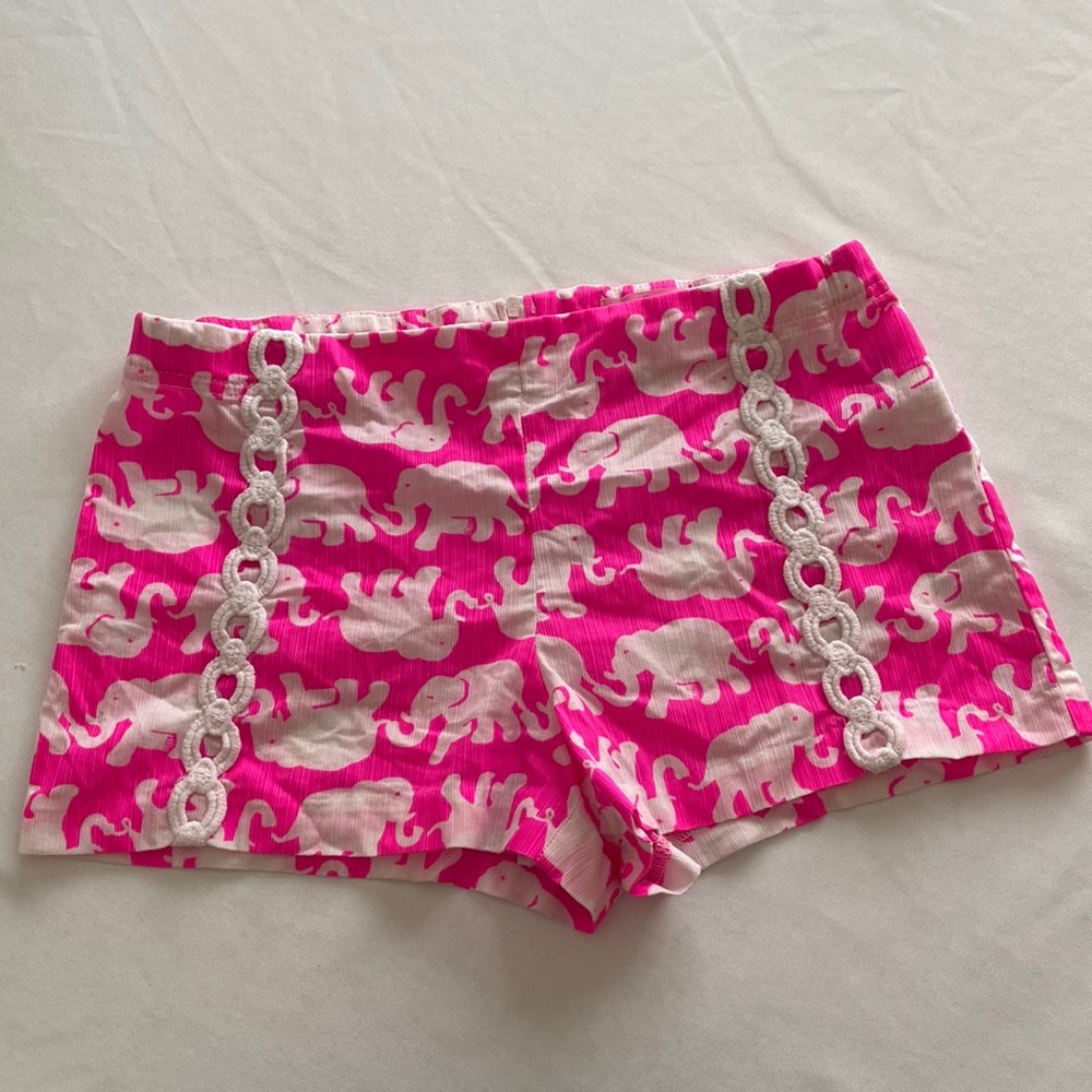 Lily Pulitzer Elephant Bright Pink Print Shorts